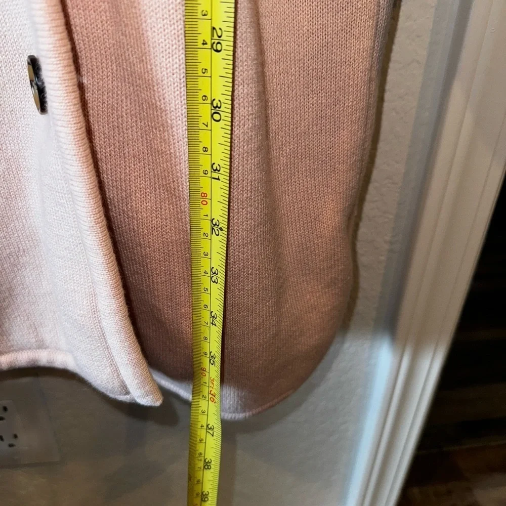 Collection J. Crew Pink Knit Longline Wool Blend Double Breasted Coat Jacket S
